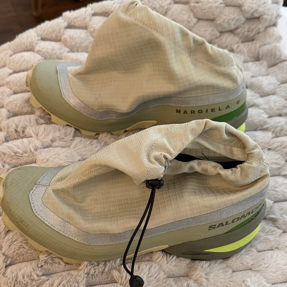 Salomon Beige and Silver Trail Shoes